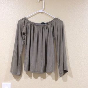 Cotton on olive long sleeve off the should…